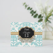 Aged Distress Damask Golden Bling Kijk Weddenschap Briefkaart (Staand voorkant)