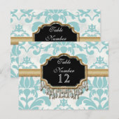 Aged Distress Damask Golden Bling Kijk Weddenschap Briefkaart (Voorkant / Achterkant)