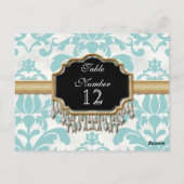 Aged Distress Damask Golden Bling Kijk Weddenschap Briefkaart (Achterkant)