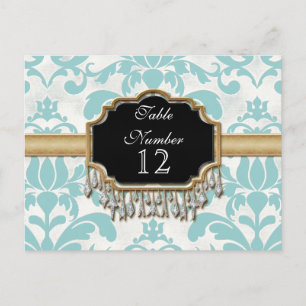 Aged Distress Damask Golden Bling Kijk Weddenschap Briefkaart