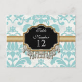 Aged Distress Damask Golden Bling Kijk Weddenschap Briefkaart (Voorkant)