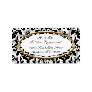 Aged Distress Damask Golden Bling Kijk Weddenschap Etiket