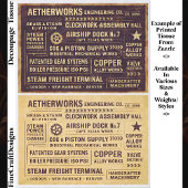 Aged Distressed Steampunk Work Signs FA8 Decoupage Tissuepapier