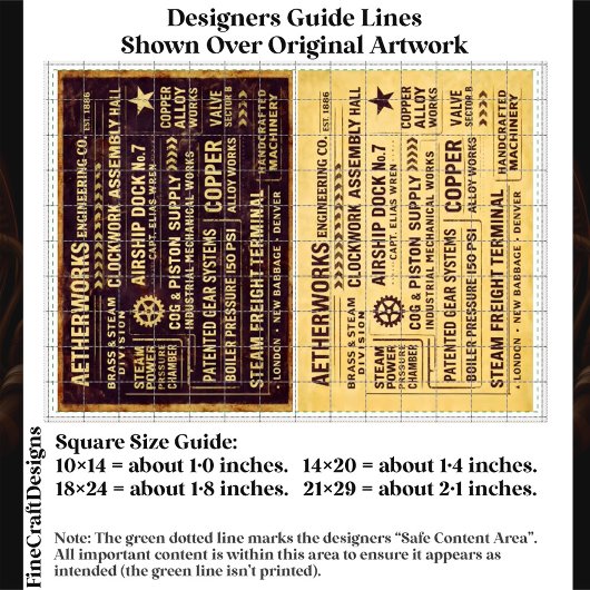 Aged Distressed Steampunk Work Signs FA8 Decoupage Tissuepapier