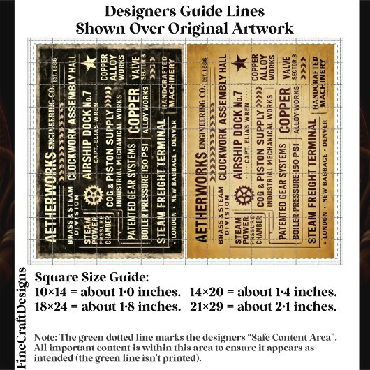 Aged Distressed Steampunk Work Signs FA9 Decoupage Tissuepapier