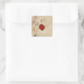Aged Envelope Shabby Scrapbook Embellishment Vierkante Sticker (Tas)