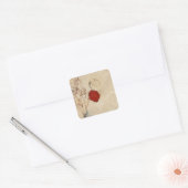 Aged Envelope Shabby Scrapbook Embellishment Vierkante Sticker (Envelop)