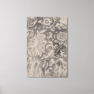 Aged Floral Canvas Afdruk
