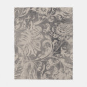Aged Floral Fleece Deken (Voorkant)