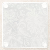 Aged Floral Glazen Onderzetter (Achterkant)