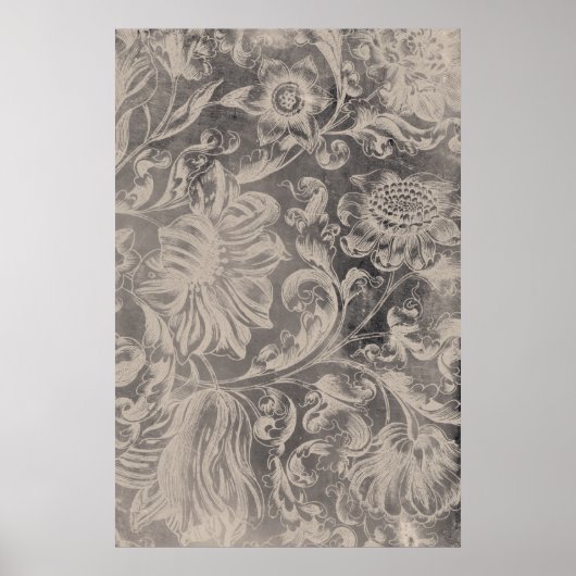 Aged Floral Poster (Voorkant)