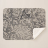 Aged Floral Sherpa Deken (Voorkant (horizontaal))