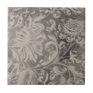 Aged Floral Tegeltje