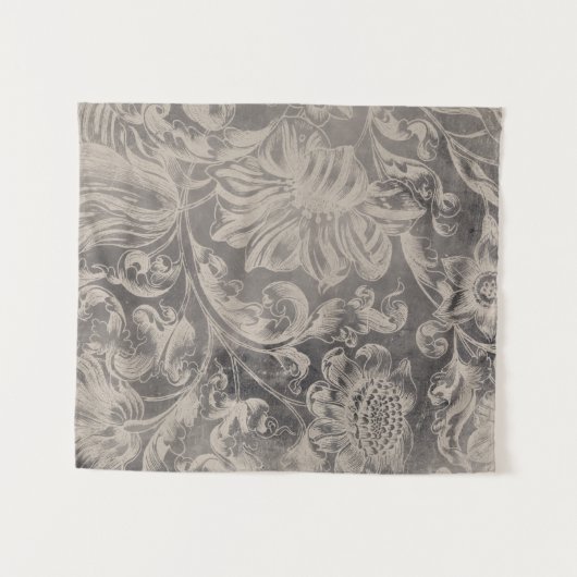 Aged Floral Wandkleed (Voorkant (horizontaal))