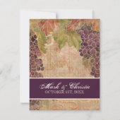 Aged Grape Vineyard Wedding Invitation Kaart (Voorkant)