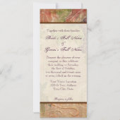 Aged Grape Vineyard Wedding Invitation Kaart (Achterkant)