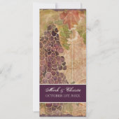 Aged Grape Vineyard Wedding Invitation Kaart (Voorkant)