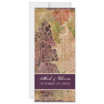 Aged Grape Vineyard Wedding Invitation