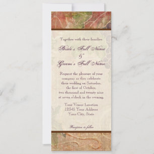 Aged Grape Vineyard Wedding Invitation Kaart