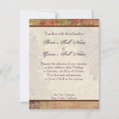 Aged Grape Vineyard Wedding Invitation Kaart (Achterkant)