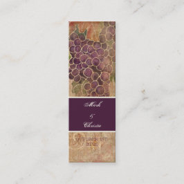 Aged Grape Vineyard Wedding Invitation Mini Visitekaartje