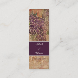 Aged Grape Vineyard Wedding Invitation Mini Visitekaartje