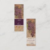 Aged Grape Vineyard Wedding Invitation Mini Visitekaartje (Voorkant / Achterkant)