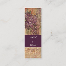 Aged Grape Vineyard Wedding Invitation Mini Visitekaartje