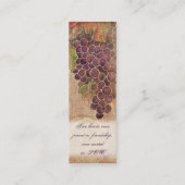 Aged Grape Vineyard Wedding Invitation Mini Visitekaartje (Achterkant)