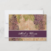 Aged Grape Vineyard Wedding RSVP-reactiekaart RSVP Kaartje (Voorkant)