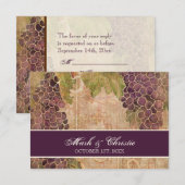Aged Grape Vineyard Wedding RSVP-reactiekaart RSVP Kaartje (Voorkant / Achterkant)