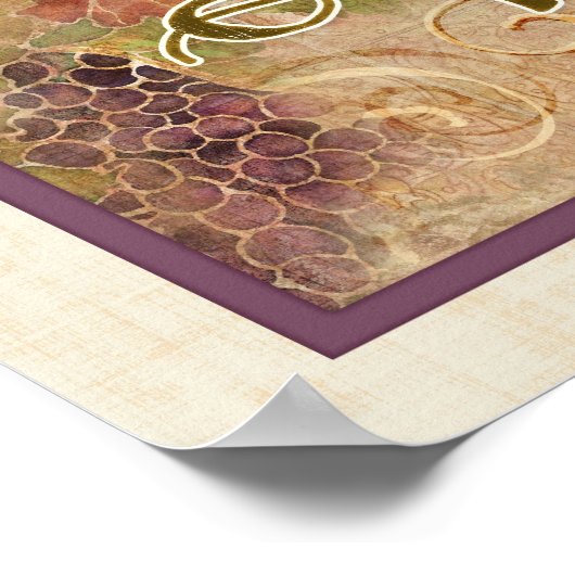 Aged Grape Vineyard Welkomstbord, Audrey Jeanne Poster (Hoek)