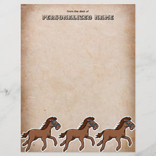 Aged Harry Horse Ongevoerd Papieren Blad