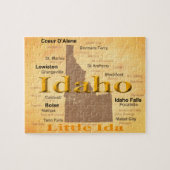Aged Idaho State Pride Map Silhouette Legpuzzel (Horizontaal)
