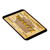 Aged Iowa State Pride Map Silhouette Magneet (Rechterzijde)