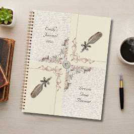 Aged Ivory Typography Book Lover Journal Notitieboek