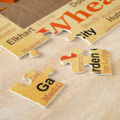 Aged Kansas State Pride Map Silhouette Legpuzzel (Zijkant)