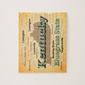 Aged Kentucky State Pride Map Silhouette Legpuzzel (Verticaal)