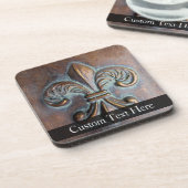 Aged-Kijk Fleur de Lis Bier Onderzetter (Linkerzijde)