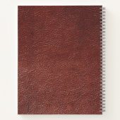 Aged Leather-Look Journal with Autumn Leaf Notitieboek (Achterkant)