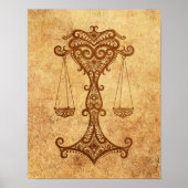  Aged Libra Zodiac Poster (Voorkant)