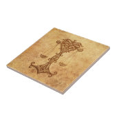 Aged Libra Zodiac Tegeltje (Zijkant)