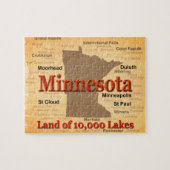 Aged Minnesota State Pride Map Legpuzzel (Horizontaal)