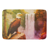 Aged oil pastel of Bald Eagle Badmat (Voorkant)