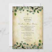 Aged Parchment and Eucalyptus Orthodox Baptism    Kaart (Voorkant)