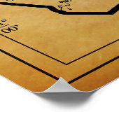 AGED PARCHMENT CONNECTICUT MAP POSTER (Hoek)