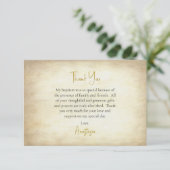 Aged Parchment Orthodox Christian Baptism  Bedankkaart (Staand voorkant)