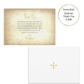 Aged Parchment Orthodox Christian Baptism  Bedankkaart