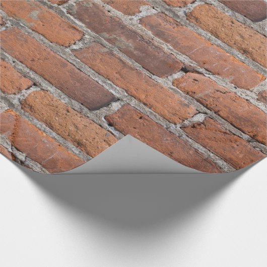 Aged Red Brick Wall Cadeaupapier (Hoek)