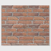 Aged Red Brick Wall Cadeaupapier (Vlak)
